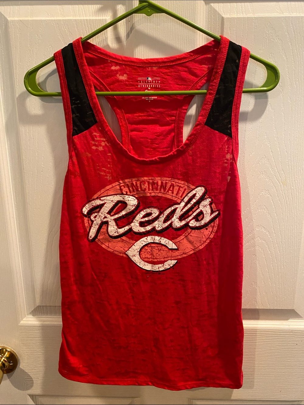 Avenue Red Racerback Tank with Black Accent Panels